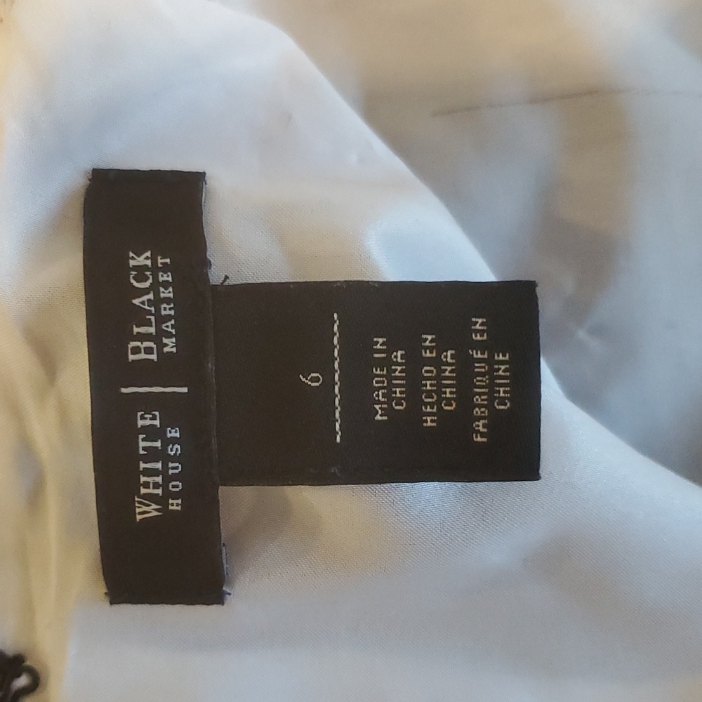 White House Black Market Black, White & Rust Colorblock Mini Skirt - Picture 5 of 7